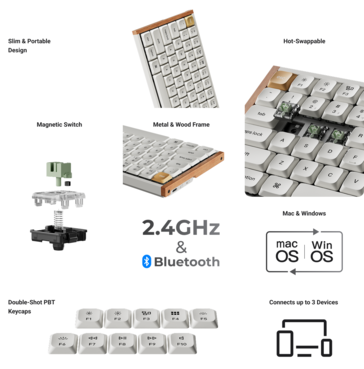 Keychron K3 HE trådlöst tangentbord för spel - grundläggande specifikationer