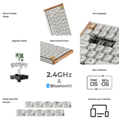 Keychron K3 HE trådlöst tangentbord för spel - grundläggande specifikationer