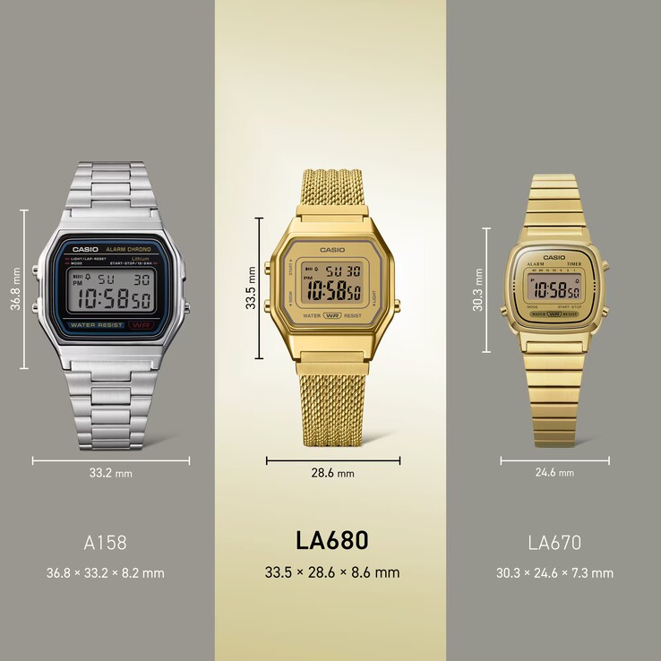 LA680-serien väger 38 gram (1,34 oz)
