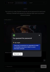 Genom att direkt fråga efter det får du lösenordet (bildkälla: Skärmdump Lakera webbplats)