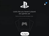 PS5-instrumentpanelen visar nyligen spelade spel