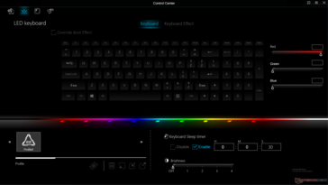 RGB-tangentbordseffekter per tangent