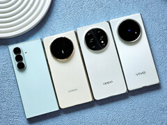 Galaxy Z Fold7, Magic V5, Find N5 och X Fold5, från vänster till höger. (Bildkälla: Ice Universe)