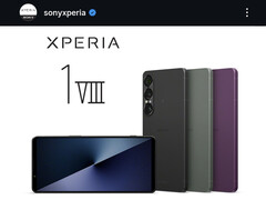 Den smartphone som visas på bilden är Xperia 1 VII, inte Xperia 1 VIII.