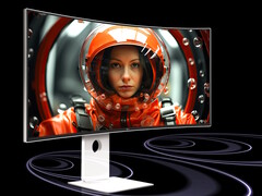 LG 40U990A-W 39,7-tums 5K2K böjd bildskärm levereras med Thunderbolt 5-anslutning, en integrerad hubb och dubbla 10-watts högtalare. (Bildkälla: LG)