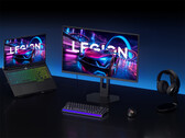 27Q-10 har en 27-tums 2K IPS-panel med 320Hz uppdateringsfrekvens. På bilden: en skrivbordsuppställning med gamingskärmen.