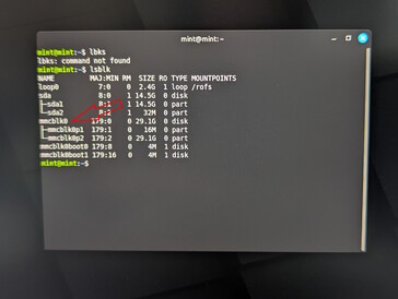 Använda lsblk för att identifiera interna lagringsenheter