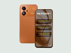 Poco M8 Power i färgen Blaze Orange.