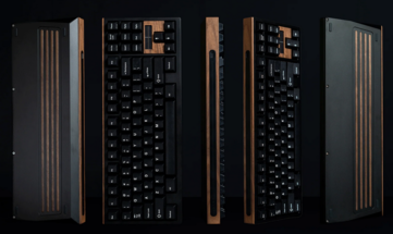 Soleil tangentbord med accenter i trä. (Bildkälla: CannonKeys)
