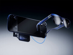 Neo är i princip en magnetisk powerbank med genomgångsfunktion för AR-glasögon. På bilden: en kampanjbild av tillbehöret. (Bildkälla: Xreal - redigerad)