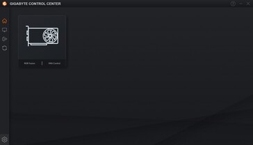 Gigabyte Control Center - Startsida