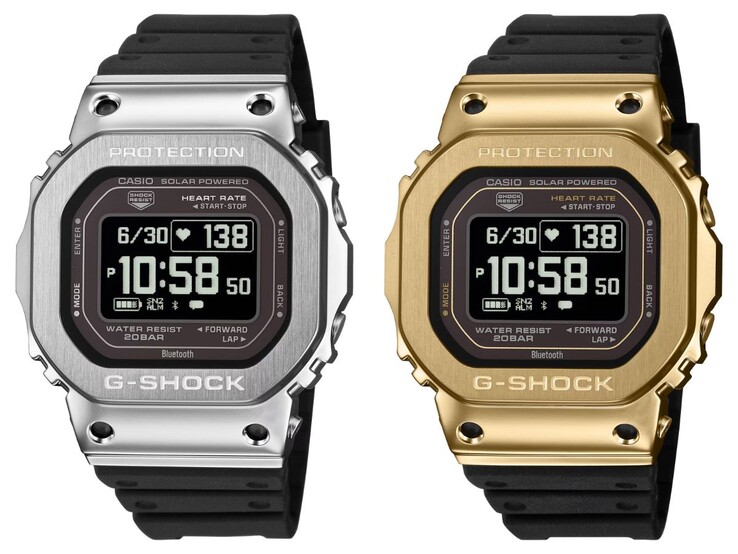 Klockorna Casio G-Shock GMH5600-1 (vänster) och GMH5600-9 (höger)