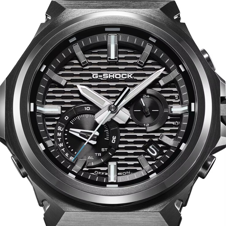 GST-B1000BD-1A kombinerar en mörk exteriör i rostfritt stål med G-Shocks robusta boettkonstruktion.