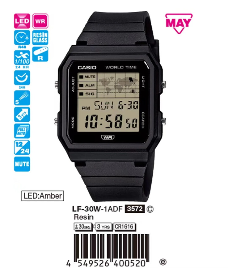 Klockan Casio LF-30W-1A. (Bildkälla: Watchstore.vn)