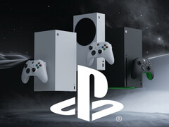 Xbox-konsoler visas med PlayStation-logotypen (Bildkälla: Xbox Wire, Sony PlayStation med redigeringar)