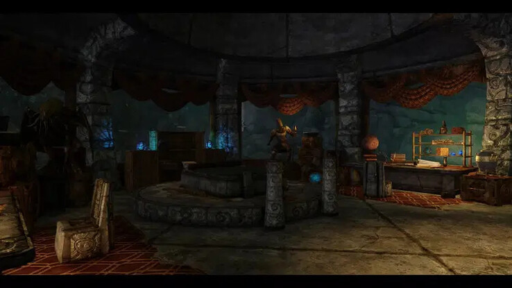 En bild som visar en scen från modden Call of the Deep för Skyrim. (Bildkälla: arminZX12)
