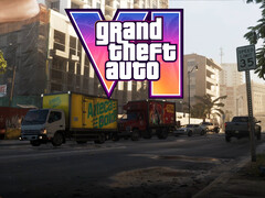 GTA 6-banner som visar trafiken i Vice City