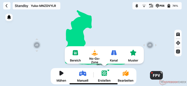 Uppsättningen och mappningen fungerade bra i Mammotion Yuka Mini-testet och erbjuder många möjligheter