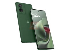 Inofficiell bild av Moto G96 5G i Greener Pastures-färg. (Bildkälla: Android Headlines)
