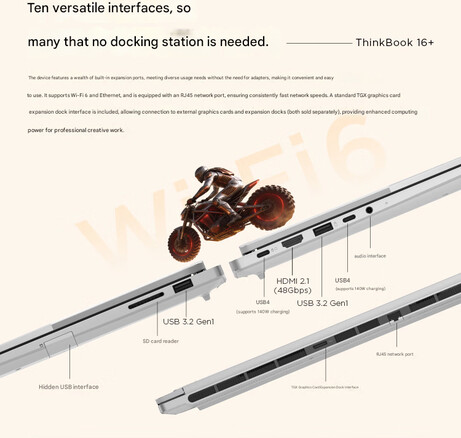 Port urval av bärbara datorer (Bildkälla: Lenovo - maskin översatt)