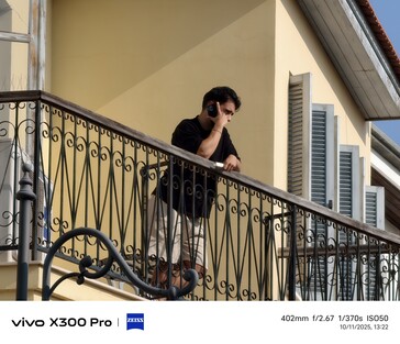 Vivo X300 Pro 400 mm utan telekonverter.