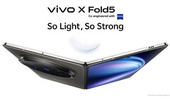 Den vikbara smarttelefonen Vivo X Fold5 finns nu tillgänglig för köp i Indien (Bildkälla: Vivo)