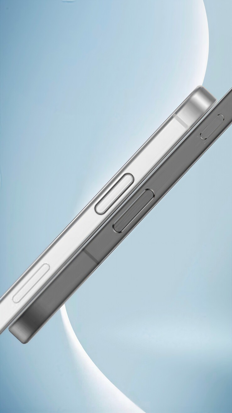 "Honor Magic8" (till vänster) bredvid en "iPhone 17". (Källa: Fabrikschefen är Guan via Weibo)