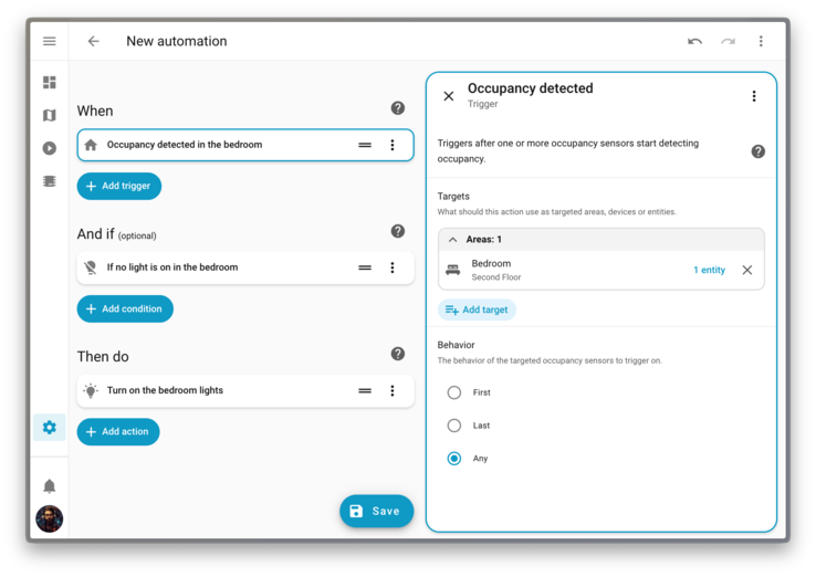 Nya ändamålsspecifika utlösare har kommit med Home Assistant 2026.1. (Bildkälla: Home Assistant)