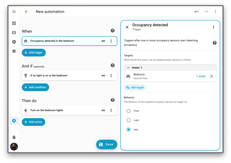 Nya ändamålsspecifika utlösare har kommit med Home Assistant 2026.1. (Bildkälla: Home Assistant)