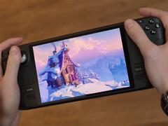 Better With a Friend-kollektionen innehåller sex samarbetsspel. På bilden: Steam Deck som kör Trine 4. (Bildkälla: Warhorse Studios och Valve - redigerad)