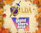 Logotyper för remaken av Ocarina of Time och GTA 6 visas