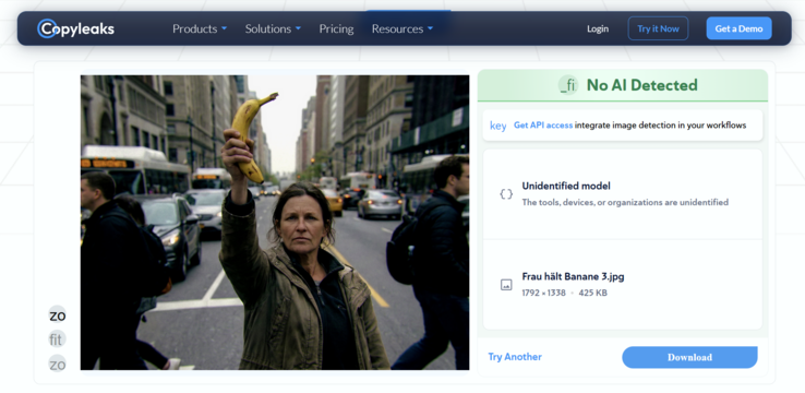 Källa: https://copyleaks.com/de/ai-image-detector