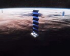 Artistens intryck av Starlink-satelliterna. (Bildkälla: SpaceX)