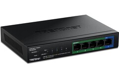 Den fläktlösa multi-gigabit-switchen TPE-BG350 från Trendnet levereras i ett robust metallhölje