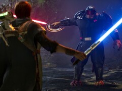 En bild från spelet Star Wars Jedi: Fallen Order visar Cal Kestis och en fiende. (Bildkälla: Steam)