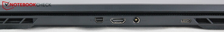 Tillbaka: MiniDP, HDMI 2.1, ström, USB-C 3.2 Gen2x1 med Thunderbolt 4