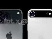 IPhone 17 Pro (till vänster) sägs få en aluminiumram, medan iPhone 17 Air (till höger) förväntas ha en titanram. (Bildkälla: FrontPageTech)