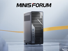 The Minisforum MS-02 Ultra from the front. (Image source: Minisforum - edited)