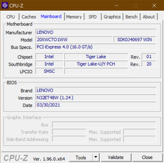 CPU-Z Moderkort