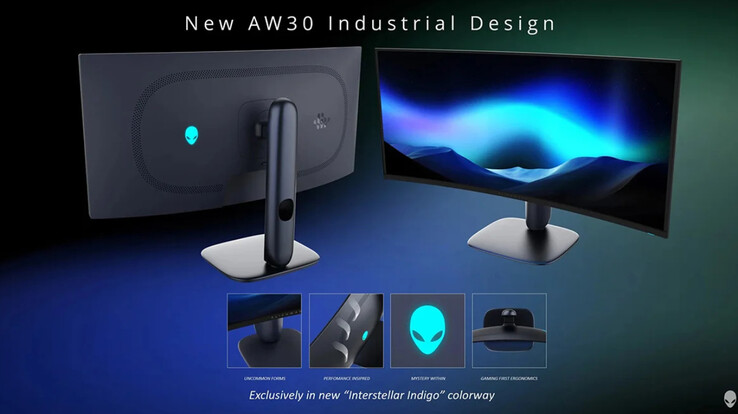 Alienware AW3425DW är ett tidigt exempel på Dells nya AW30 "industridesign". (Bildkälla: Dell)