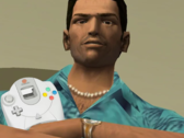 Grand Theft Auto: Vice City finns nu på Sega Dreamcast, inofficiellt. (Bildkälla: Grand Theft Auto: Vice City och Sega, med ändringar)