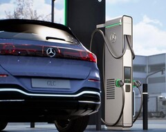 En Mercedes-Benz vid en snabbladdare (Bildkälla: Mercedes-Benz)