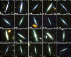 Färgkompositbilder från James Webb Space Telescope som visar skivgalaxer (Bildkälla: JWST)