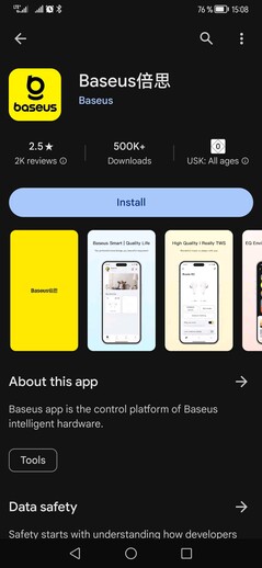 Baseus i Google Play Store