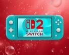 Switch Lite avbildad med Nintendo Switch 2-logotypen (Bildkälla: Nintendo of America med ändringar)