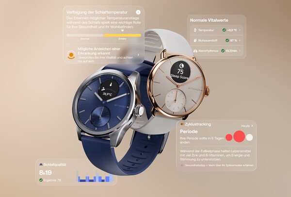 Withings ScanWatch 2 har ett uppdaterat operativsystem som ger nya funktioner. (Bildkälla: Withings)