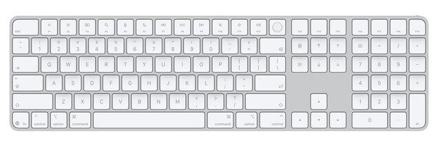 Apples nya Magic Keyboard med numeriskt tangentbord ersätter dessutom textetiketter med ikoner på vissa tangenter.