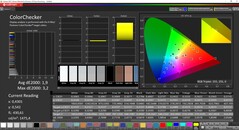 CalMAN ColorChecker Vivid app maximal ljusstyrka (målfärgrymd DCI-P3)