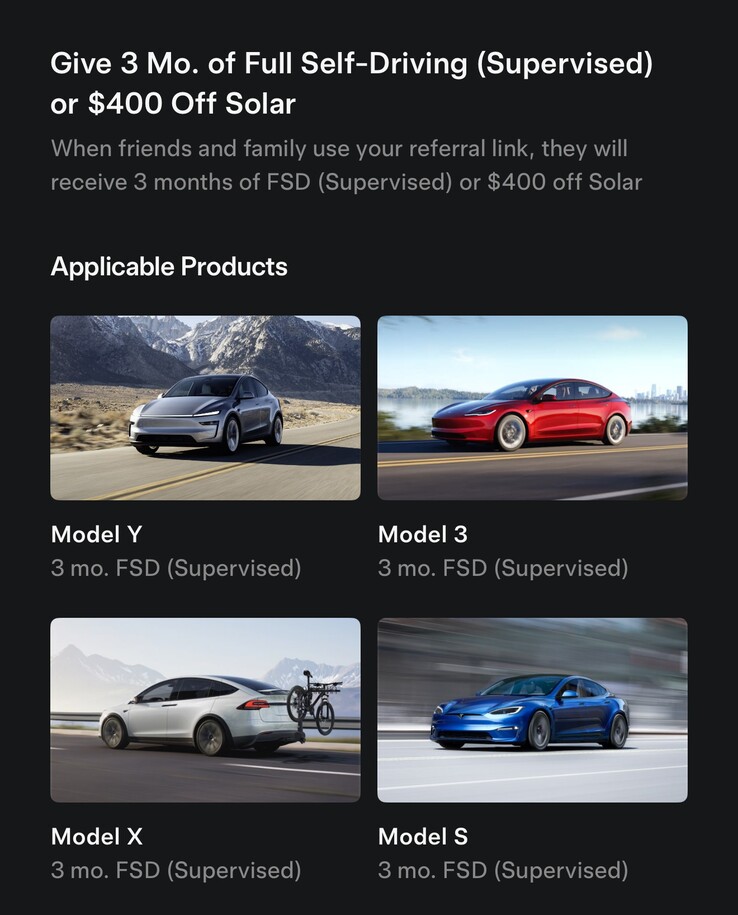 Tesla-koder kan användas efter beställning för värvning av freebies.