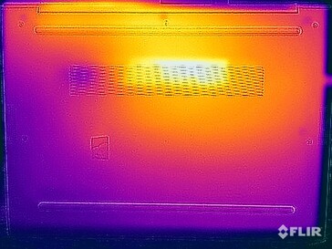 Yttemperaturer under stresstestet (nederst)